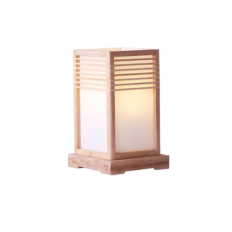 Japanese Wooden Table Lamp – Warm Zen Light Shoji Style for Bedroom, Living Room, or Tea Corner