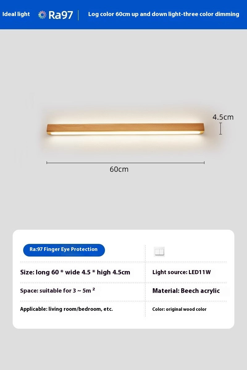 Long Wall Lamp Simple Log Creative Line Bar Lights