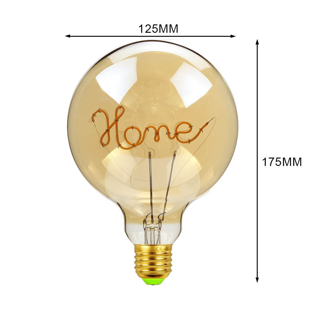 HOME Glow Edison Bulb – Vintage LED Filament Lamp with Wooden Base