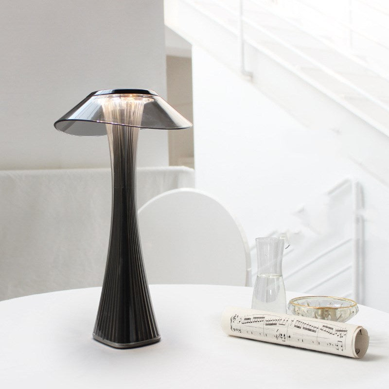 Small Waist Crystal Table Lamp – Rechargeable LED Bedside Light with Touch Control
