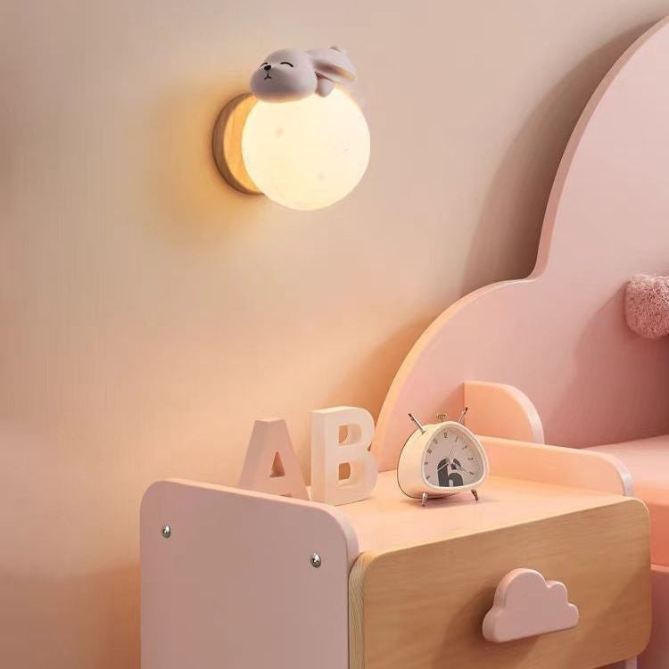 Moon Wall Lamp Nordic Creative Children's Room Lamp Bedroom Bedside Lamp