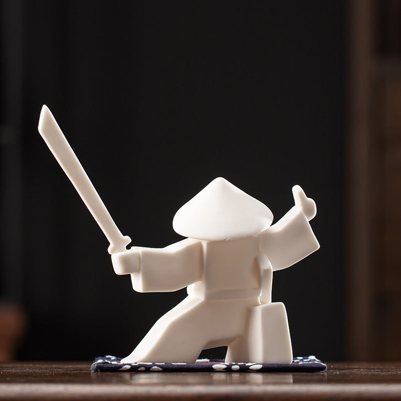 Ceramic Samurai Knight Home Ornament