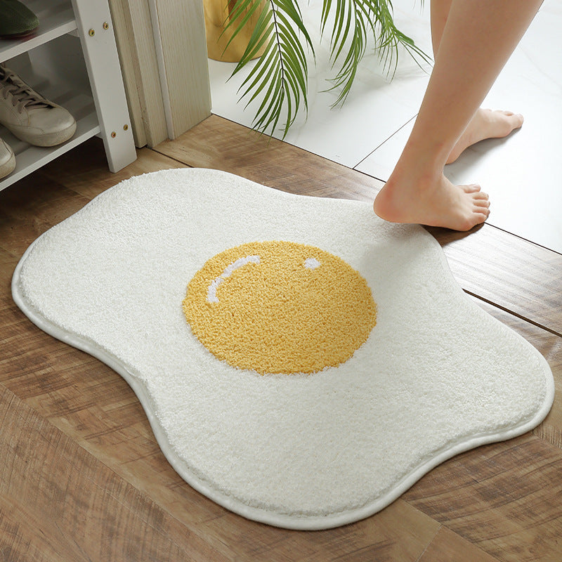Funny Egg Welcome Mat – Non-Slip Rug for Kitchen, Bathroom & Entryway