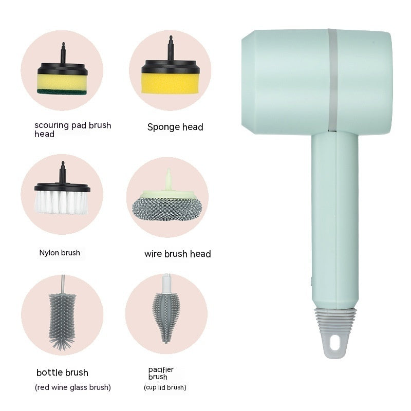 Electric Cleaning Brush – USB Rechargeable Scrubber for Kitchen & Bathroom