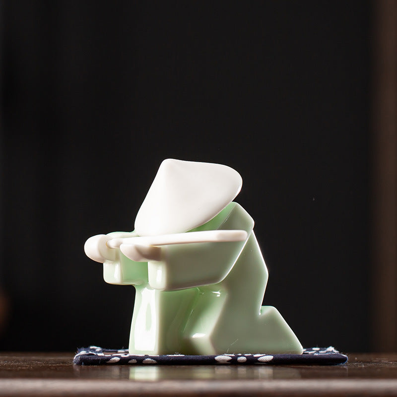 Ceramic Samurai Knight Home Ornament