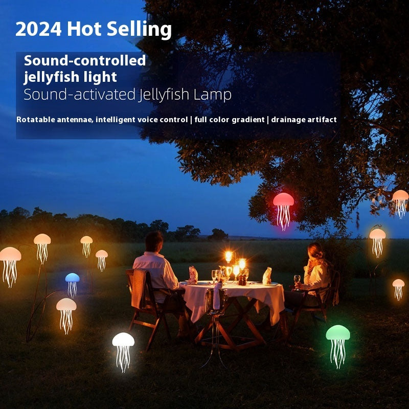 LED Jellyfish Mood Lamp – Smart Night Light for Bedside & Desk