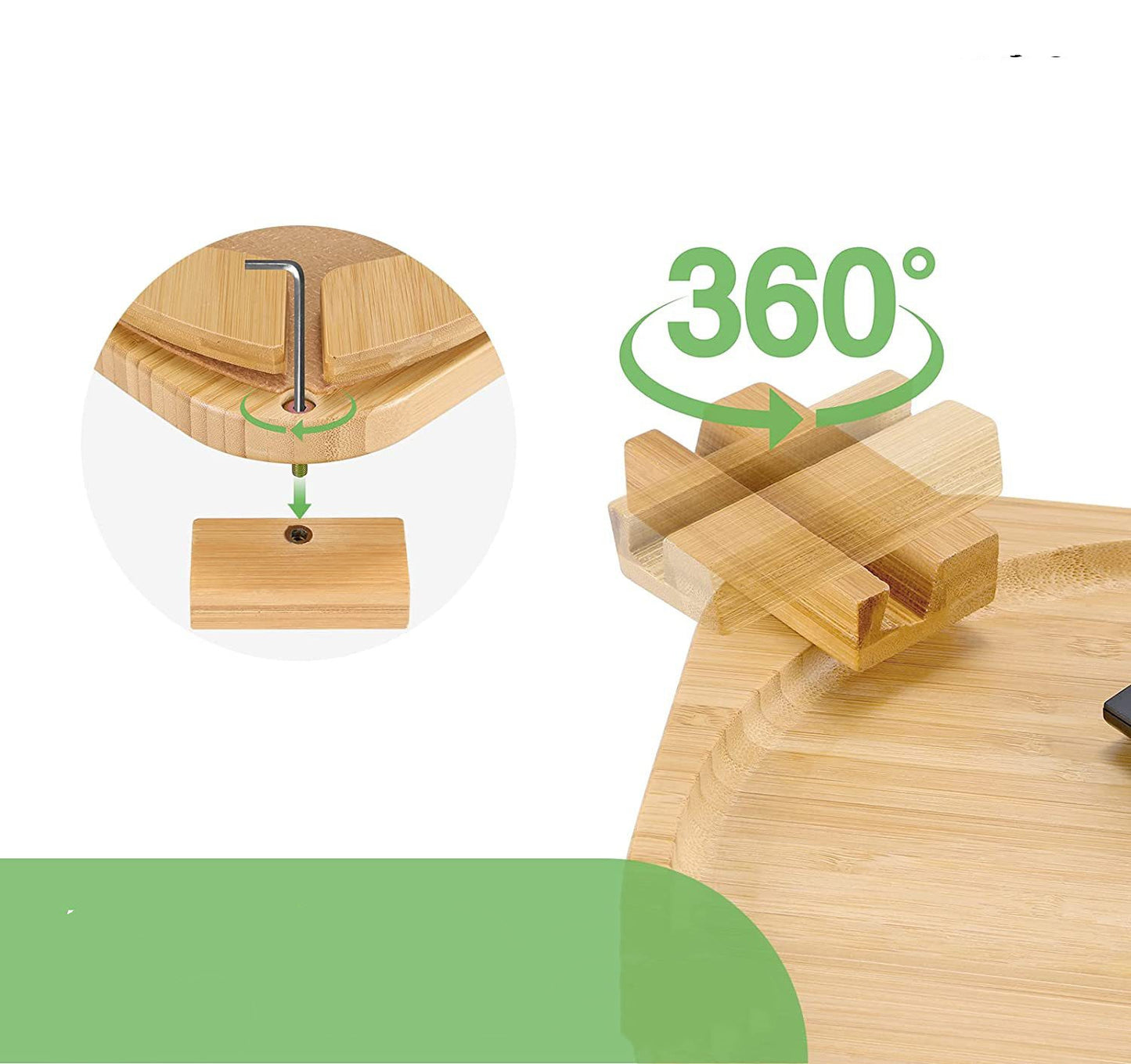 ZENWOOD™ – Bamboo Sofa Tray Table | Foldable, Portable & Stylish