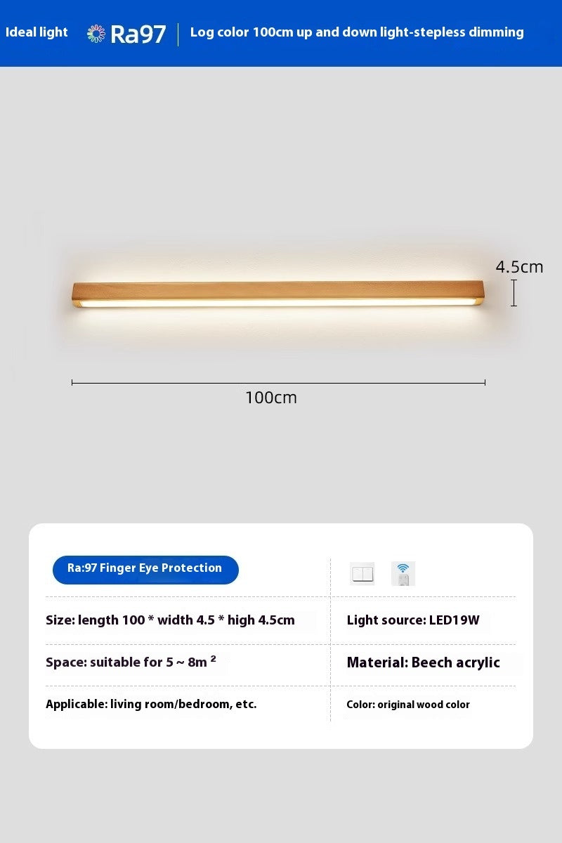 Long Wall Lamp Simple Log Creative Line Bar Lights
