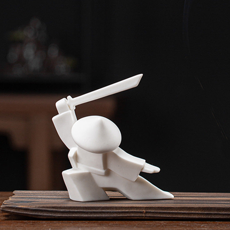 Ceramic Samurai Knight Home Ornament