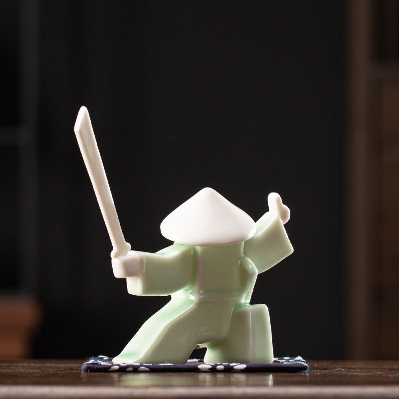 Ceramic Samurai Knight Home Ornament