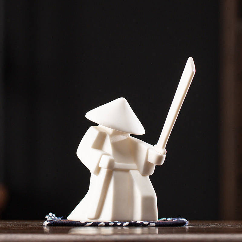 Ceramic Samurai Knight Home Ornament