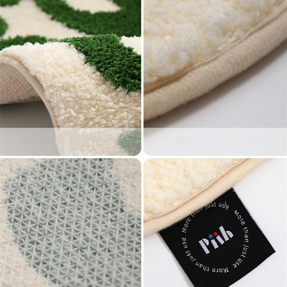 Minimalist Letter Flocking Area Rug