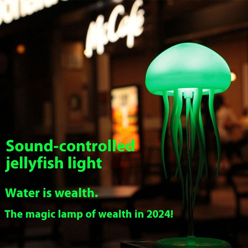 LED Jellyfish Mood Lamp – Smart Night Light for Bedside & Desk