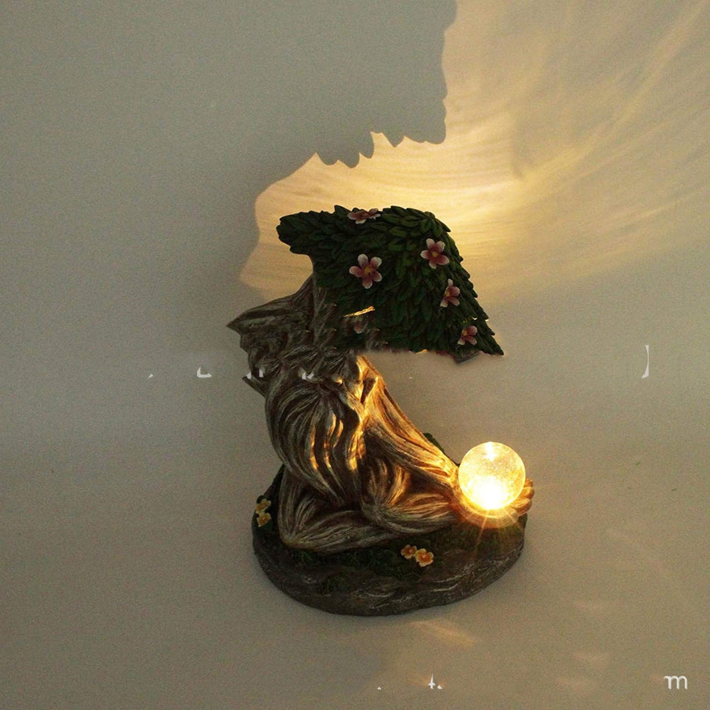 LED Resin Garden Statue – Solar Decorative Ornament for Outdoor & Indoor Use