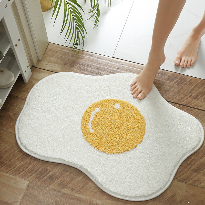 Funny Egg Welcome Mat – Non-Slip Rug for Kitchen, Bathroom & Entryway