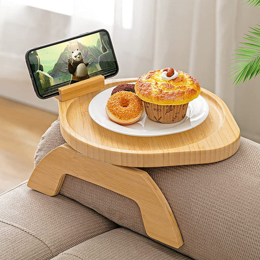 ZENWOOD™ – Bamboo Sofa Tray Table | Foldable, Portable & Stylish