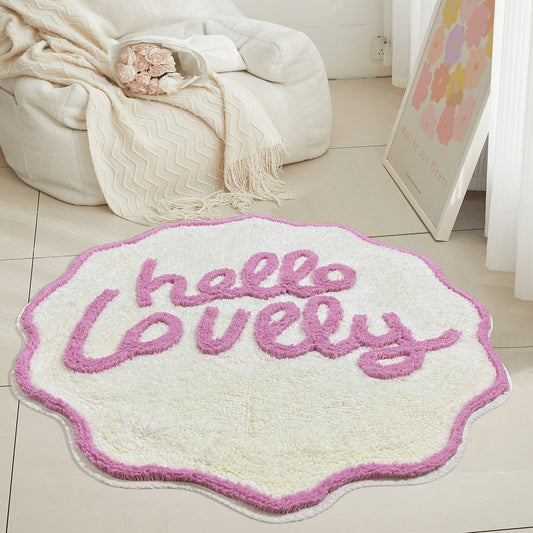 Round Carpet Bedroom Tufted Cotton