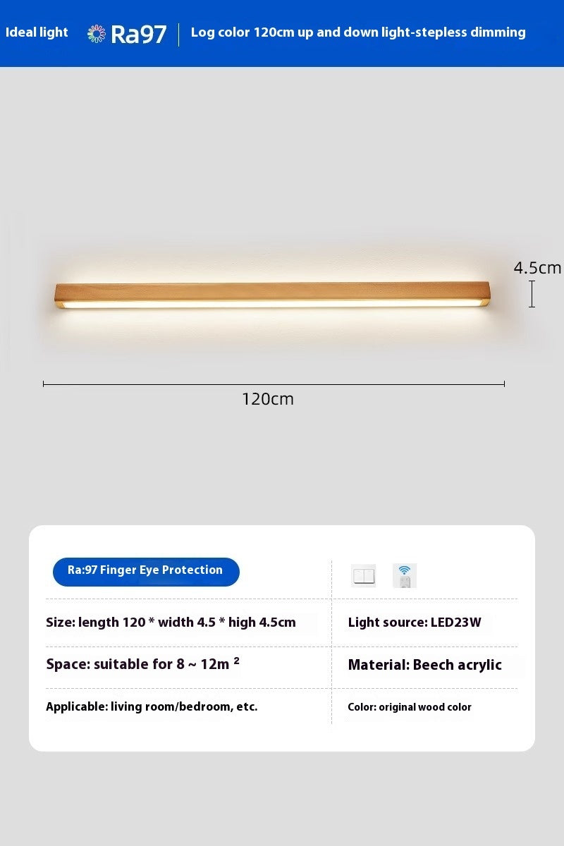 Long Wall Lamp Simple Log Creative Line Bar Lights