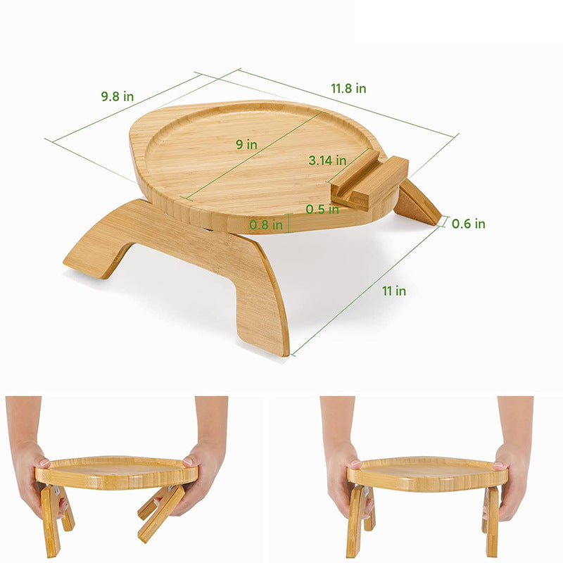 ZENWOOD™ – Bamboo Sofa Tray Table | Foldable, Portable & Stylish