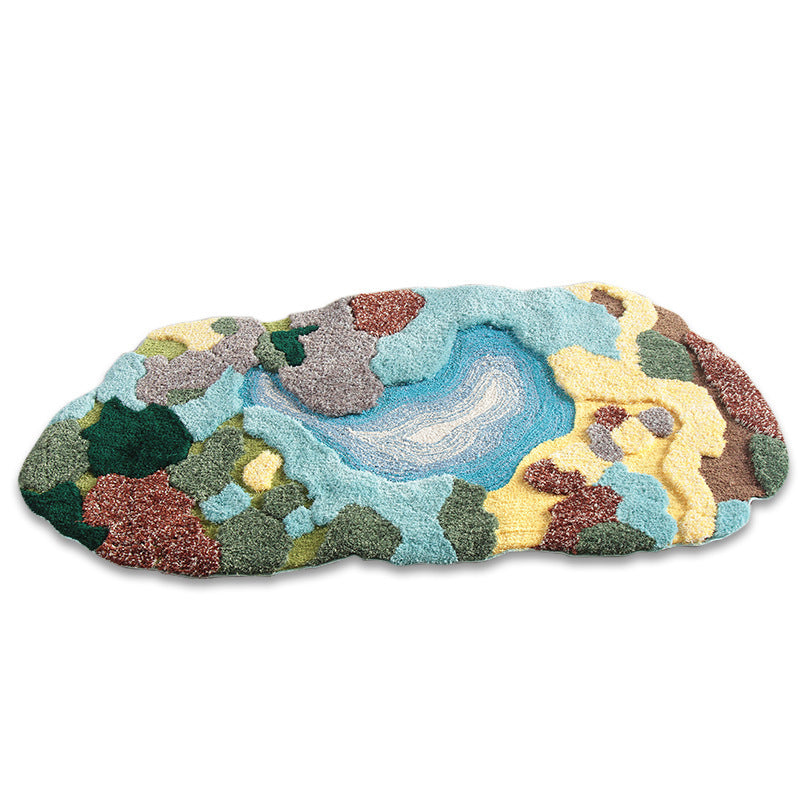 Light Luxury Flocking Carpet Moss Shaped Carpet